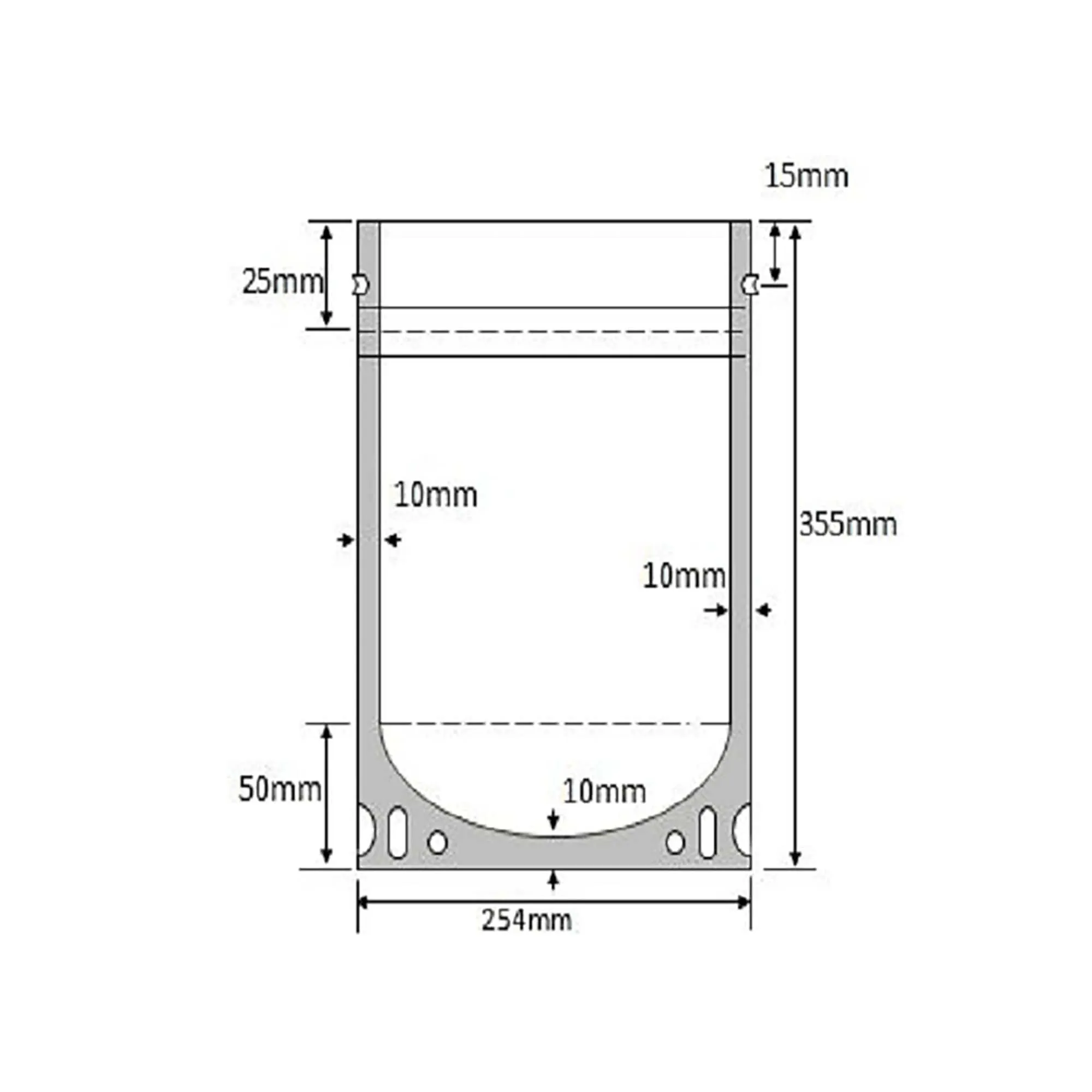 1 Gallon Mylar Bag (Ziplock) - 5.0 Mil (10" x 14" x 4")