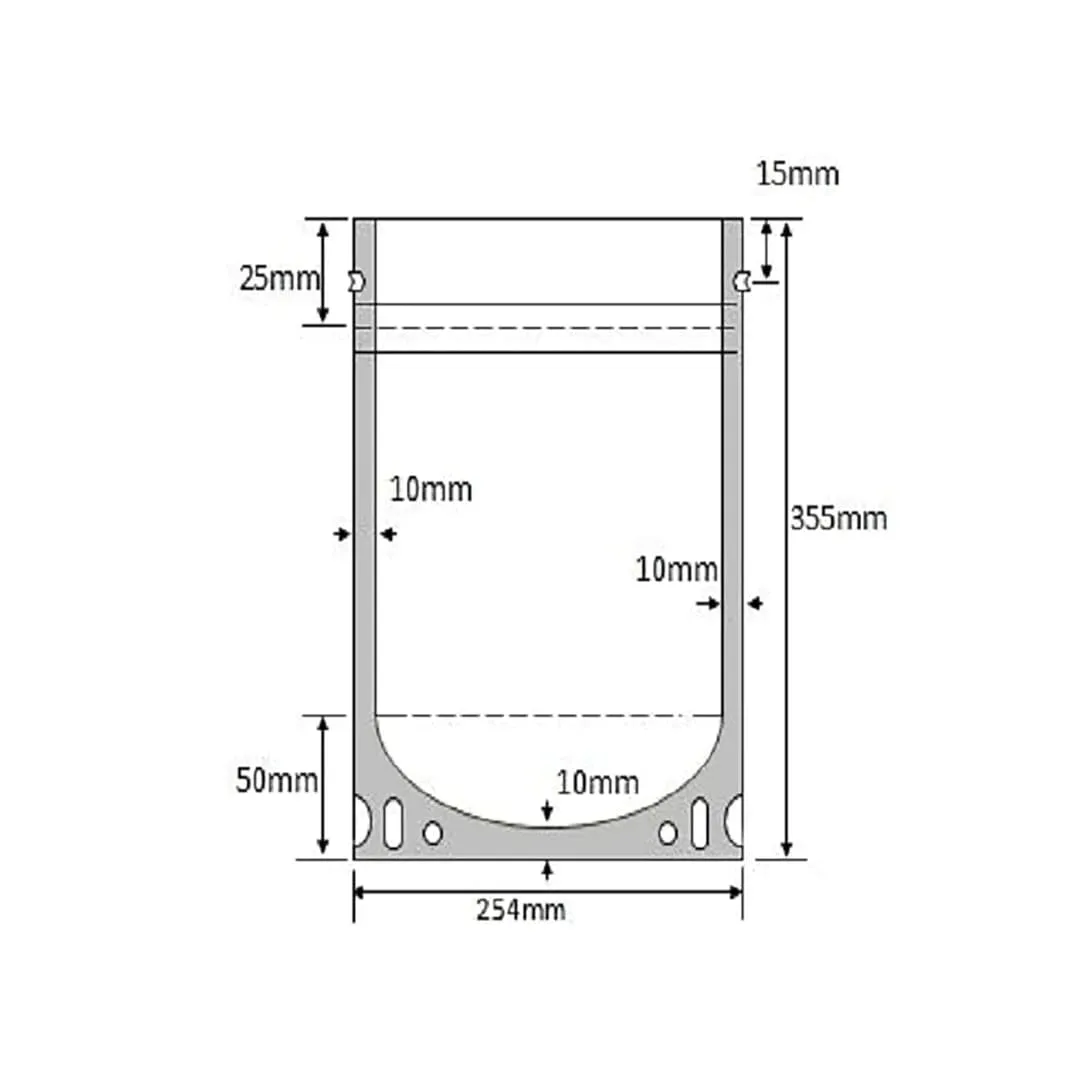 1 Gallon Mylar Bag (Ziplock) - 8.0 Mil (10" x 14" x 4")