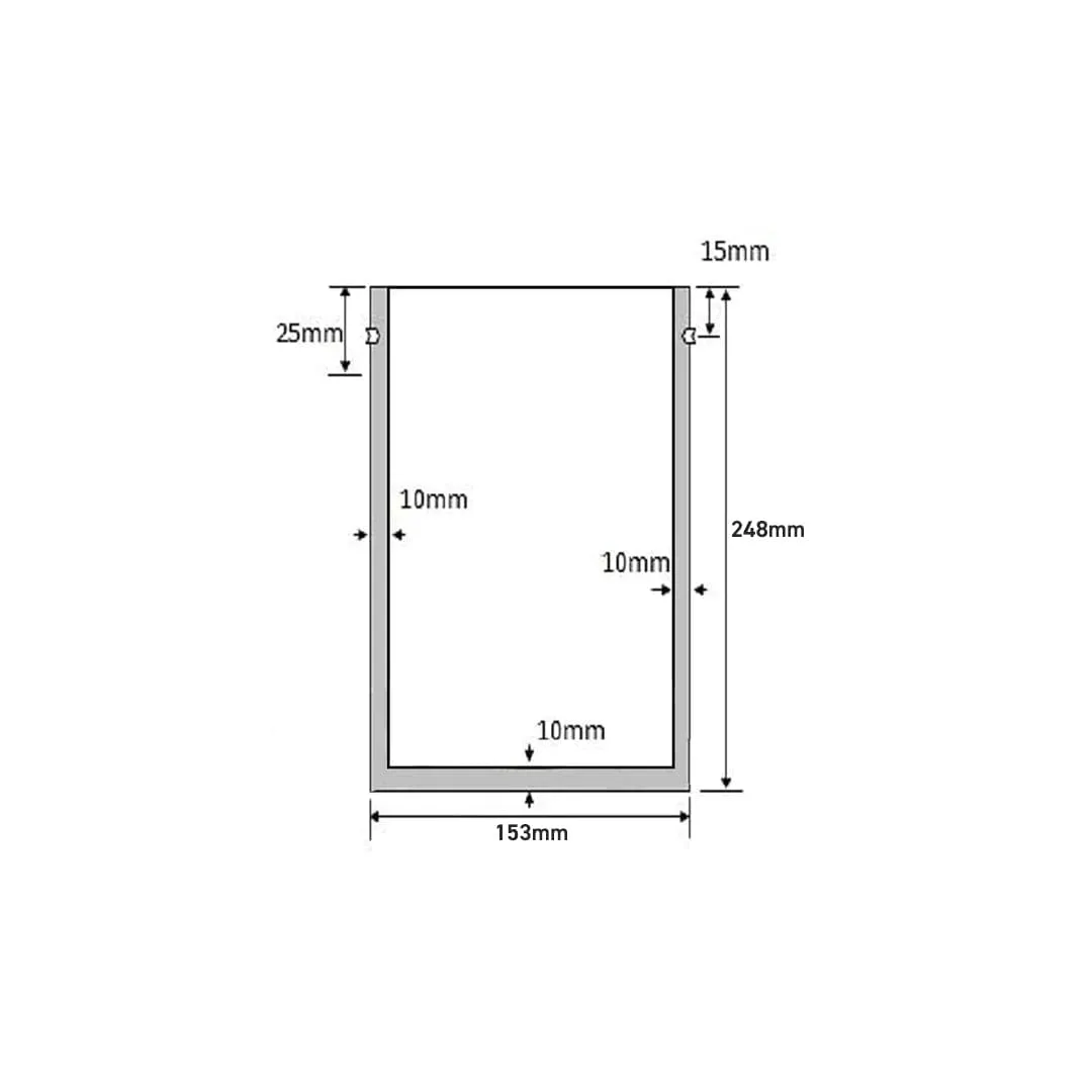 1 Quart Mylar Bag (Ziplock) - 8.0 Mil (6" x 9.75" x 2")