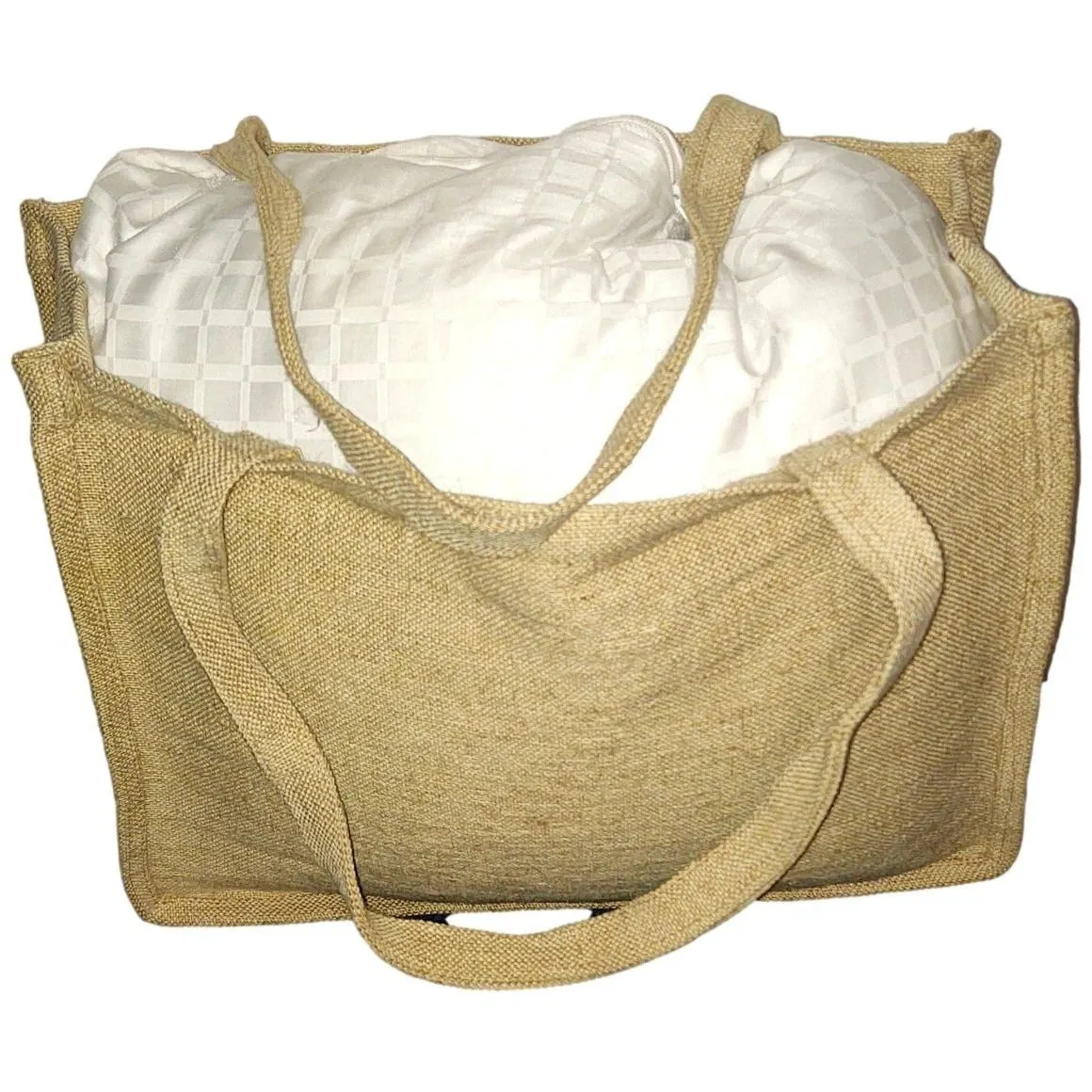 100% Natural Jute & Cotton Shopping Tote