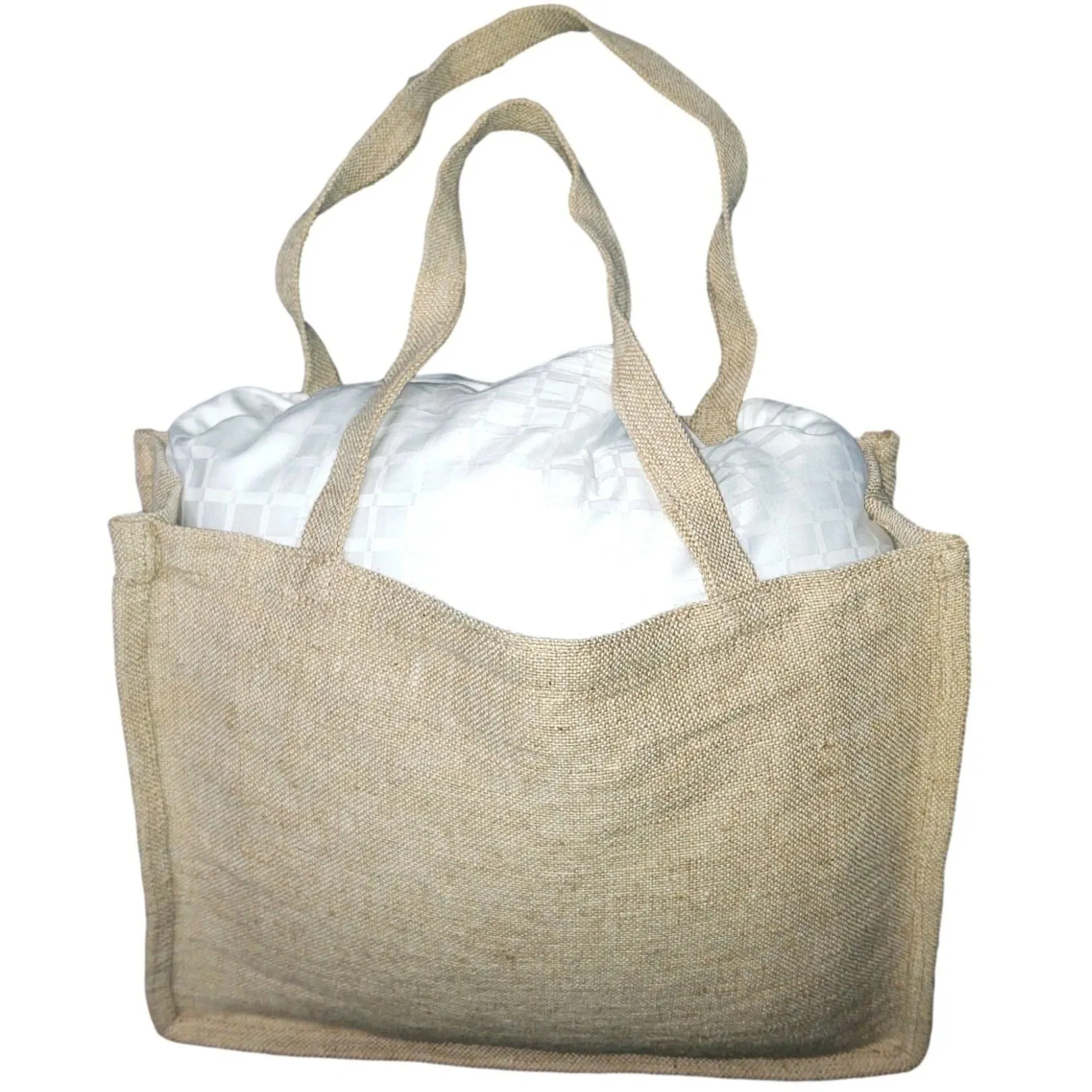 100% Natural Jute & Cotton Shopping Tote