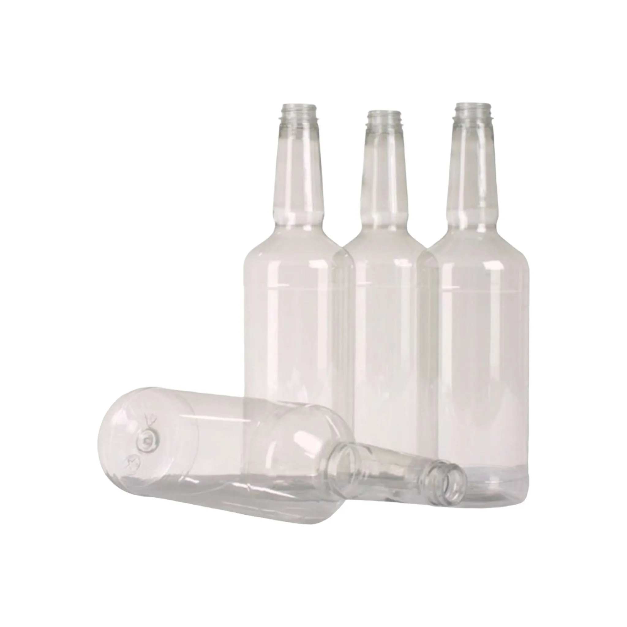 100ml Long Neck PET Plastic Bottle with Silver Lid 1pc