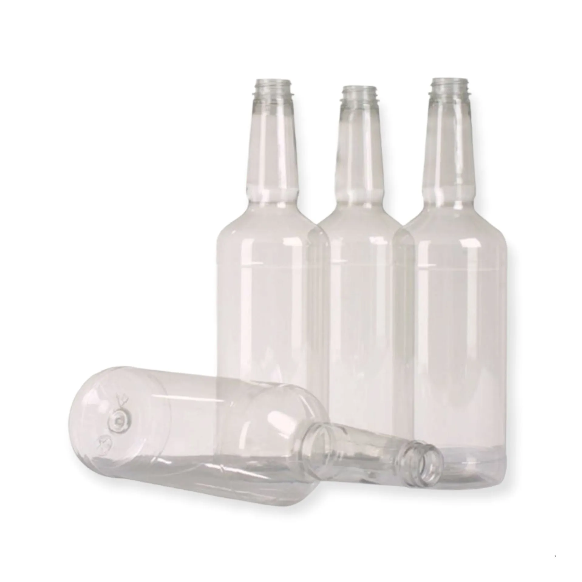 100ml Long Neck PET Plastic Bottle with Silver Lid 1pc