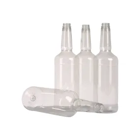 100ml Long Neck PET Plastic Bottle with Silver Lid 1pc