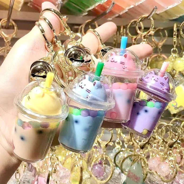 12094 PASTEL CAT BOBA FLOATY KEY CHARM-12