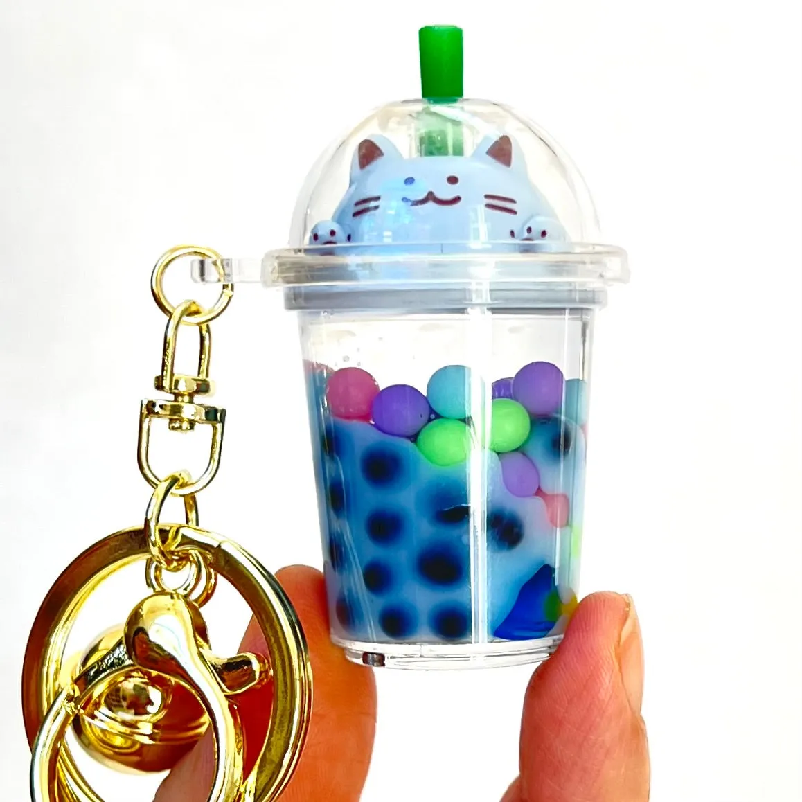 12094 PASTEL CAT BOBA FLOATY KEY CHARM-12