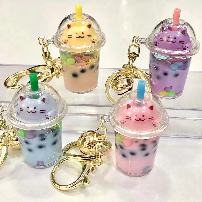 12094 PASTEL CAT BOBA FLOATY KEY CHARM-12