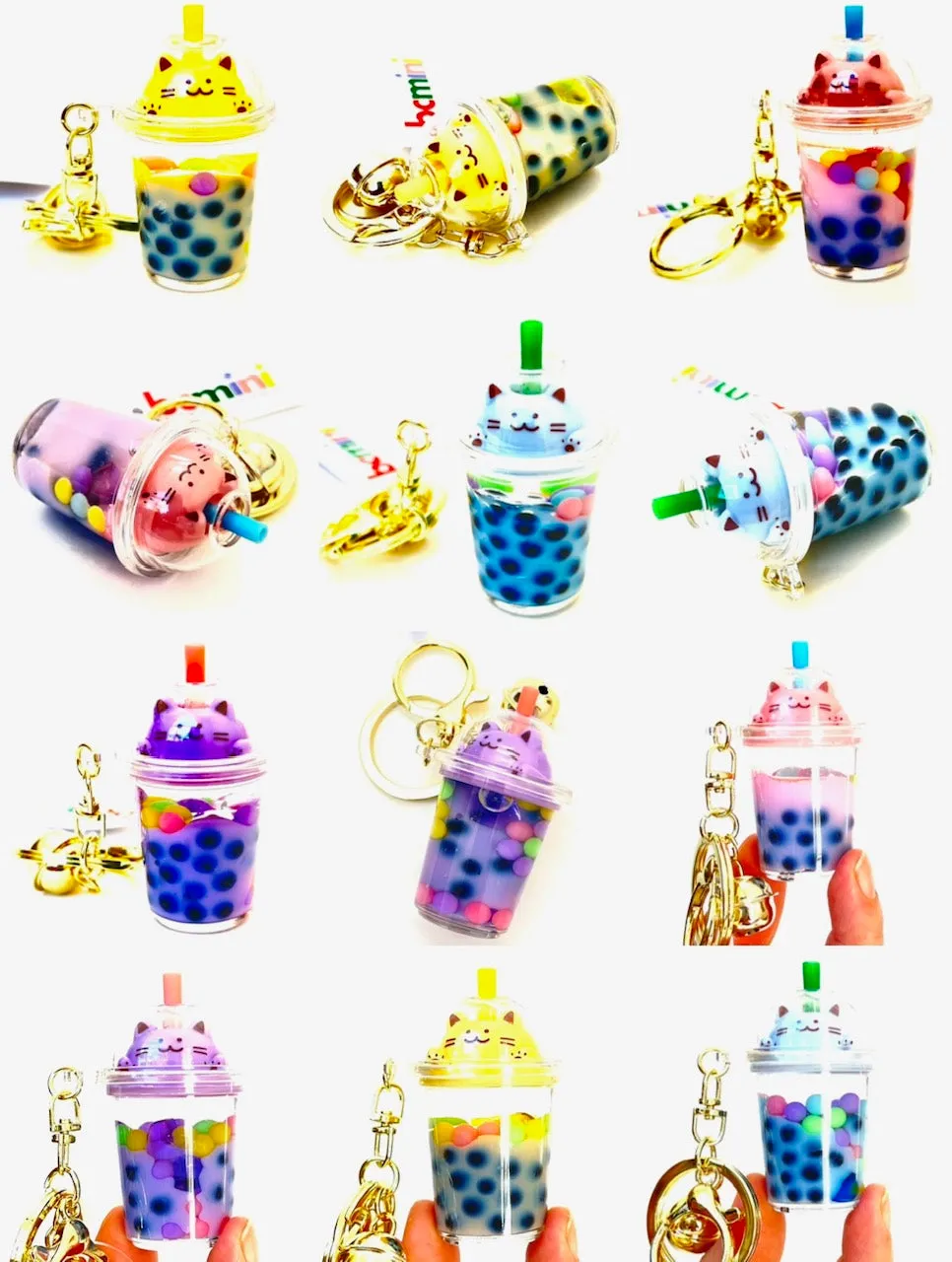 12094 PASTEL CAT BOBA FLOATY KEY CHARM-12