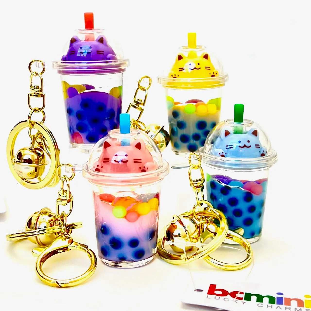 12094 PASTEL CAT BOBA FLOATY KEY CHARM-12