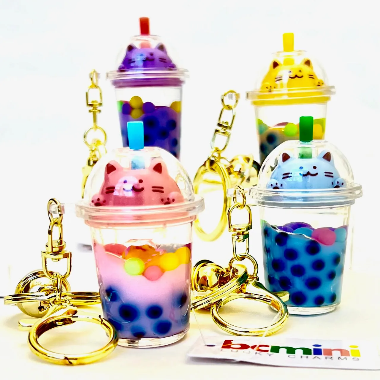 12094 PASTEL CAT BOBA FLOATY KEY CHARM-12