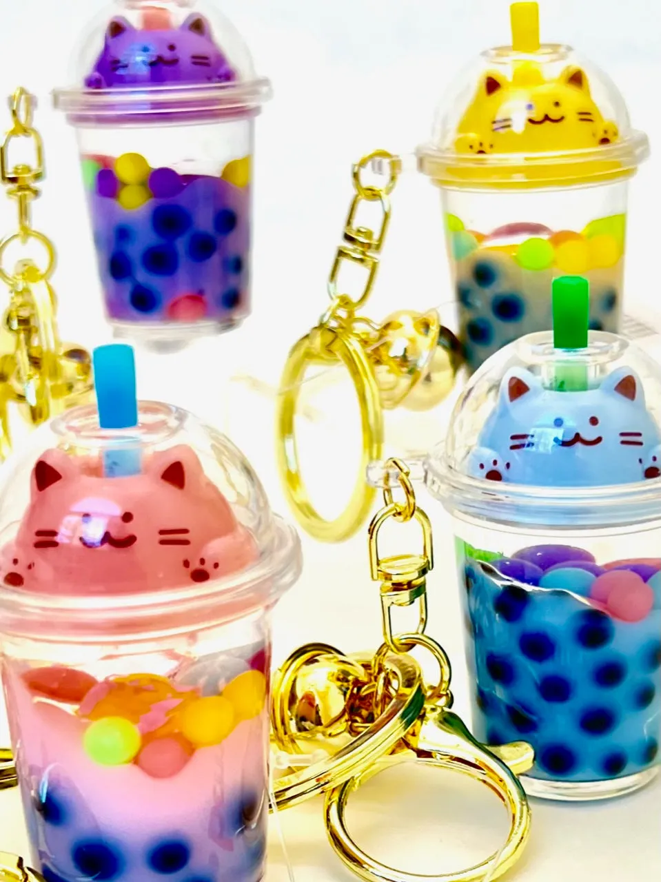 12094 PASTEL CAT BOBA FLOATY KEY CHARM-12