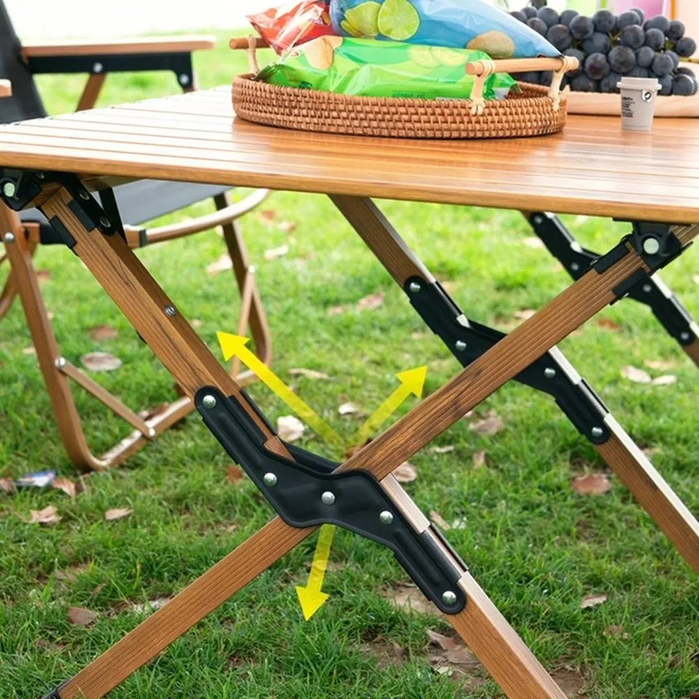 120cm Garden Outdoor Furniture Camping Chair Table Egg Roll Picnic Desk Folding Beach Set