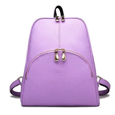 2015 New Casual Women Backpack Female PU Leather Women's Backpacks Bagpack Bags Travel Bag back pack Free Shipping