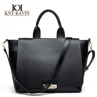 2016 New Arrived Brand black snakeskin pattern handbag shoulder bags fashion handbags trend commuter women bag women handbags