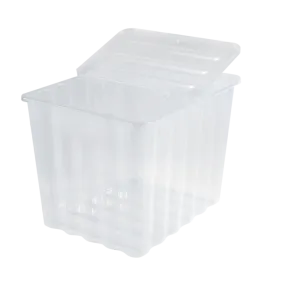 28L Storage Box Clear With Folding Lid