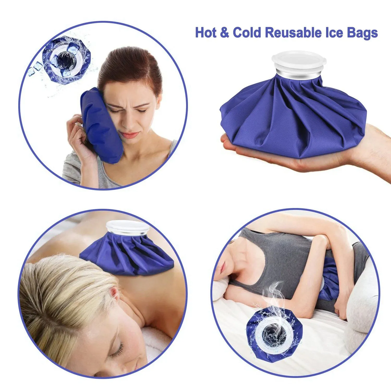 3-Pack: Reusable Ice Bag Pain Relief Heat Pack Sports Injury First Aid