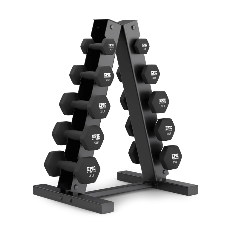 5-Tier A-Frame Dumbbell Rack: Stand Only