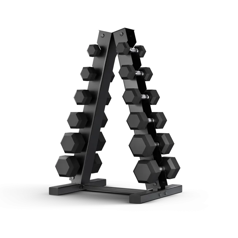 6-Tier A-Frame Dumbbell Rack: Stand Only