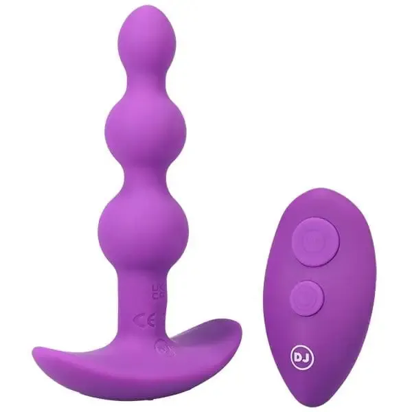 A-Play Beaded Vibe Rechargeable Silicone Anal Plug with Remote