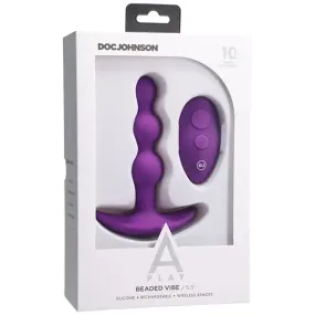 A-Play Beaded Vibe Rechargeable Silicone Anal Plug with Remote