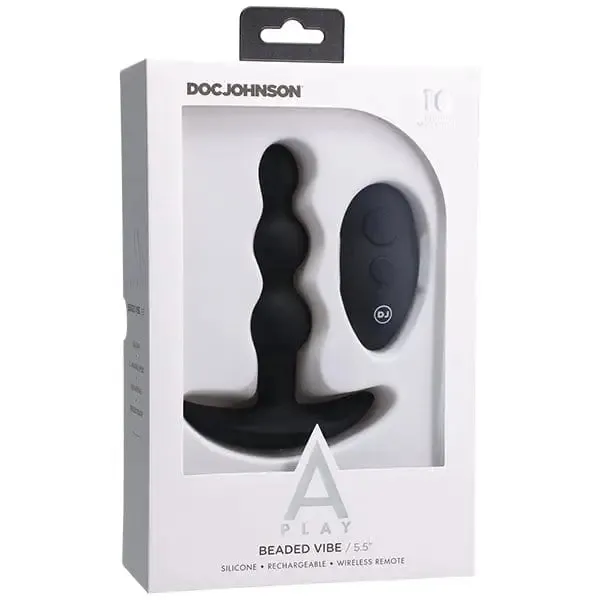 A-Play Beaded Vibe Rechargeable Silicone Anal Plug with Remote