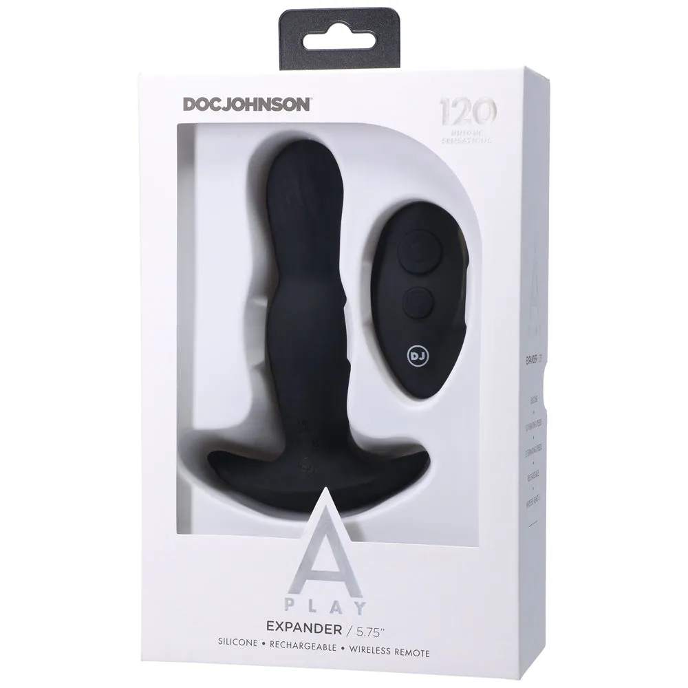 A-Play EXPANDER Rechargeable Silicone Anal Plug with Remote Black