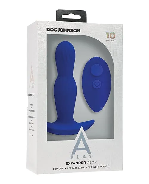 A Play Expander Rechargeable Silicone Anal Plug with Remote