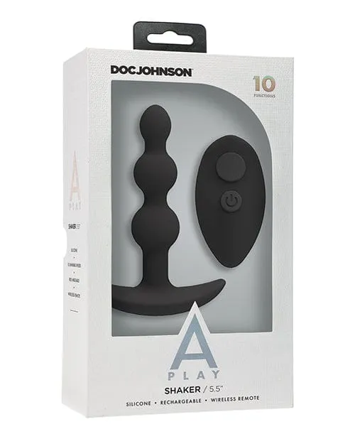 A Play Shaker Rechargeable Silicone Anal Plug with Remote