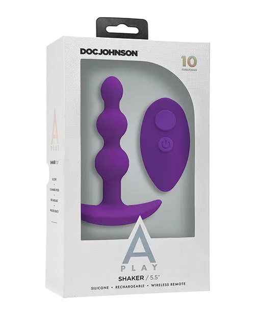 A Play Shaker Rechargeable Silicone Anal Plug with Remote