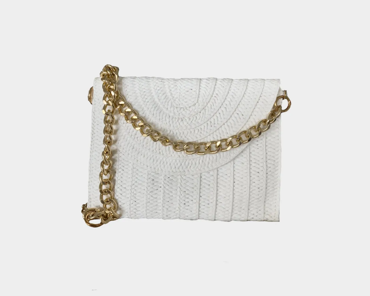 A. White Cross Body Beach Straw Bag - The Tuscany