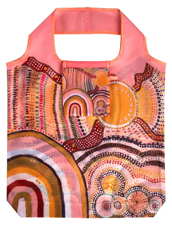 Aboriginal Journeys In The Sun Recycled Plastic Bottle Bag 45cm