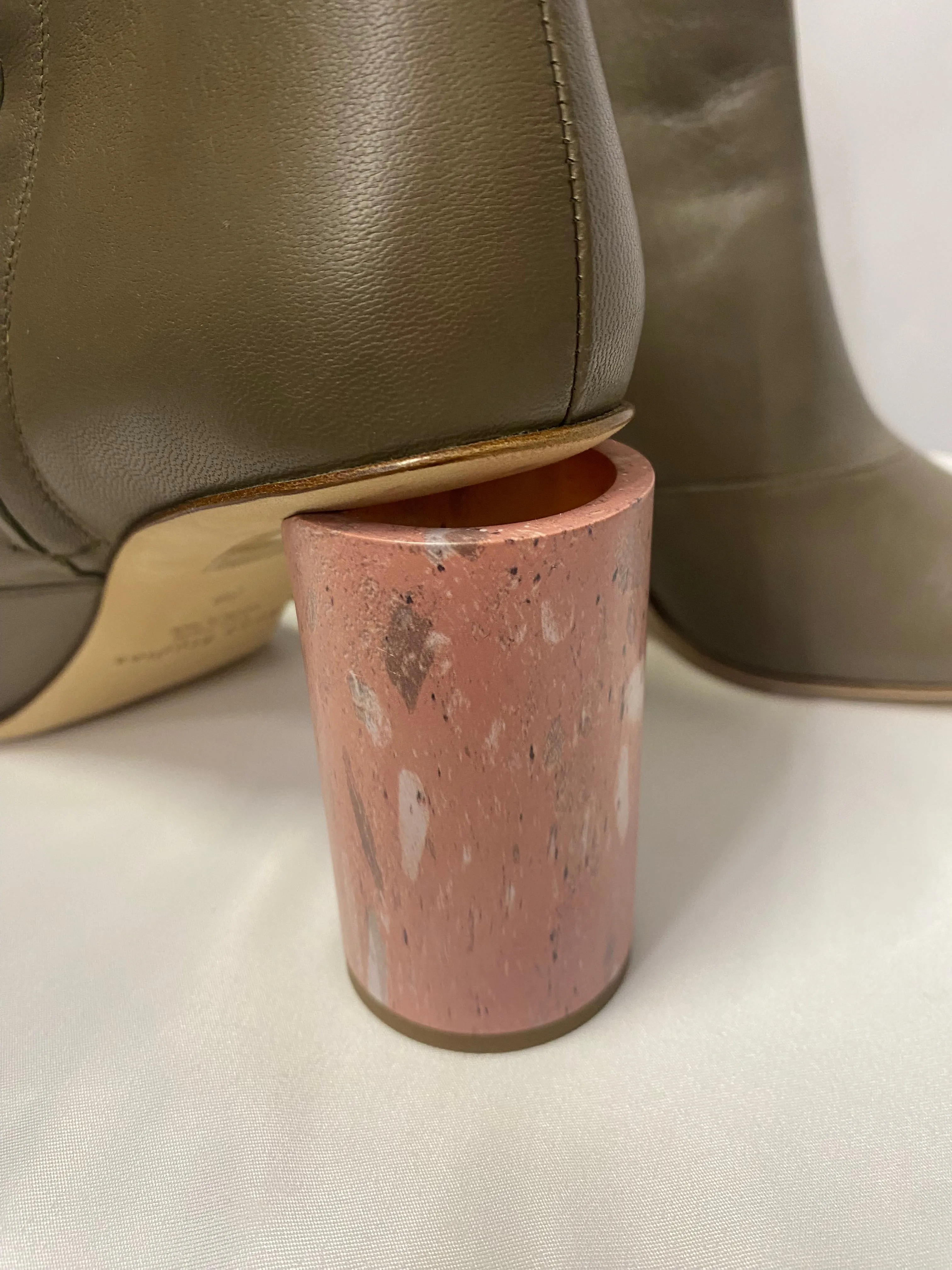 Acne Studios Chesnut and Pink Althea Heeled Boots 5/38 BNIB