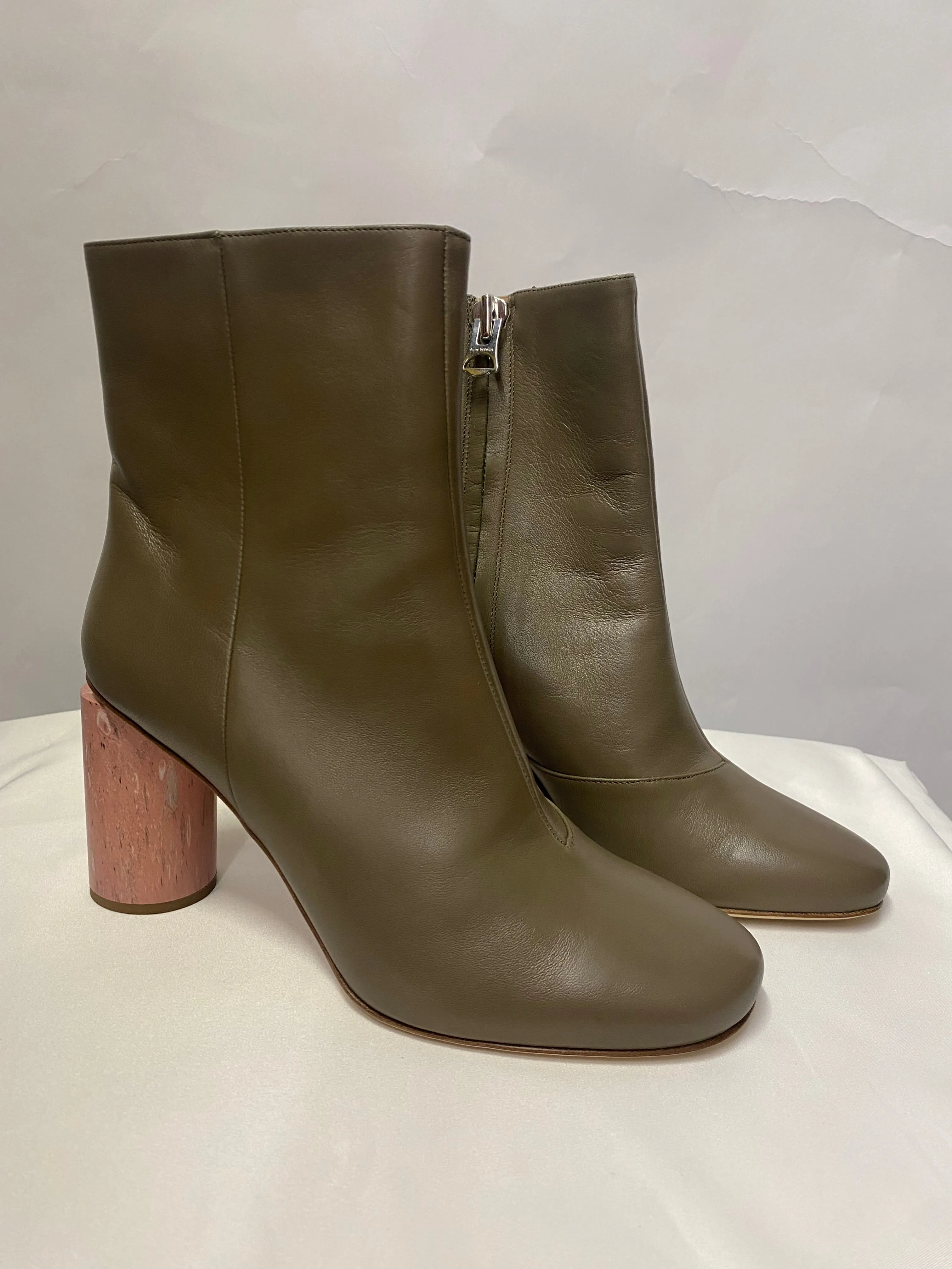 Acne Studios Chesnut and Pink Althea Heeled Boots 5/38 BNIB