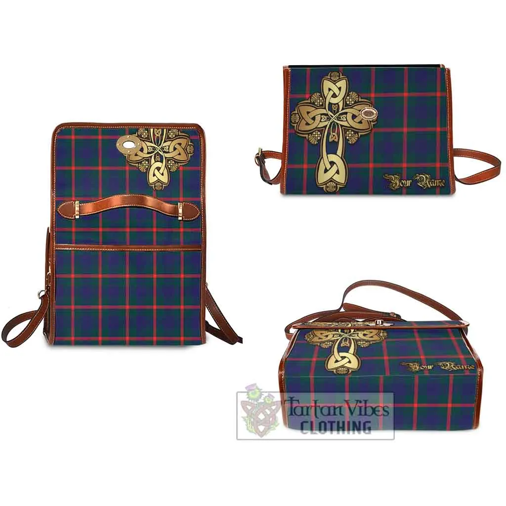 Agnew Tartan Waterproof Canvas Bag Golden Thistle Celtic Cross Style