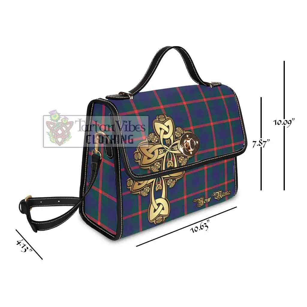 Agnew Tartan Waterproof Canvas Bag Golden Thistle Celtic Cross Style