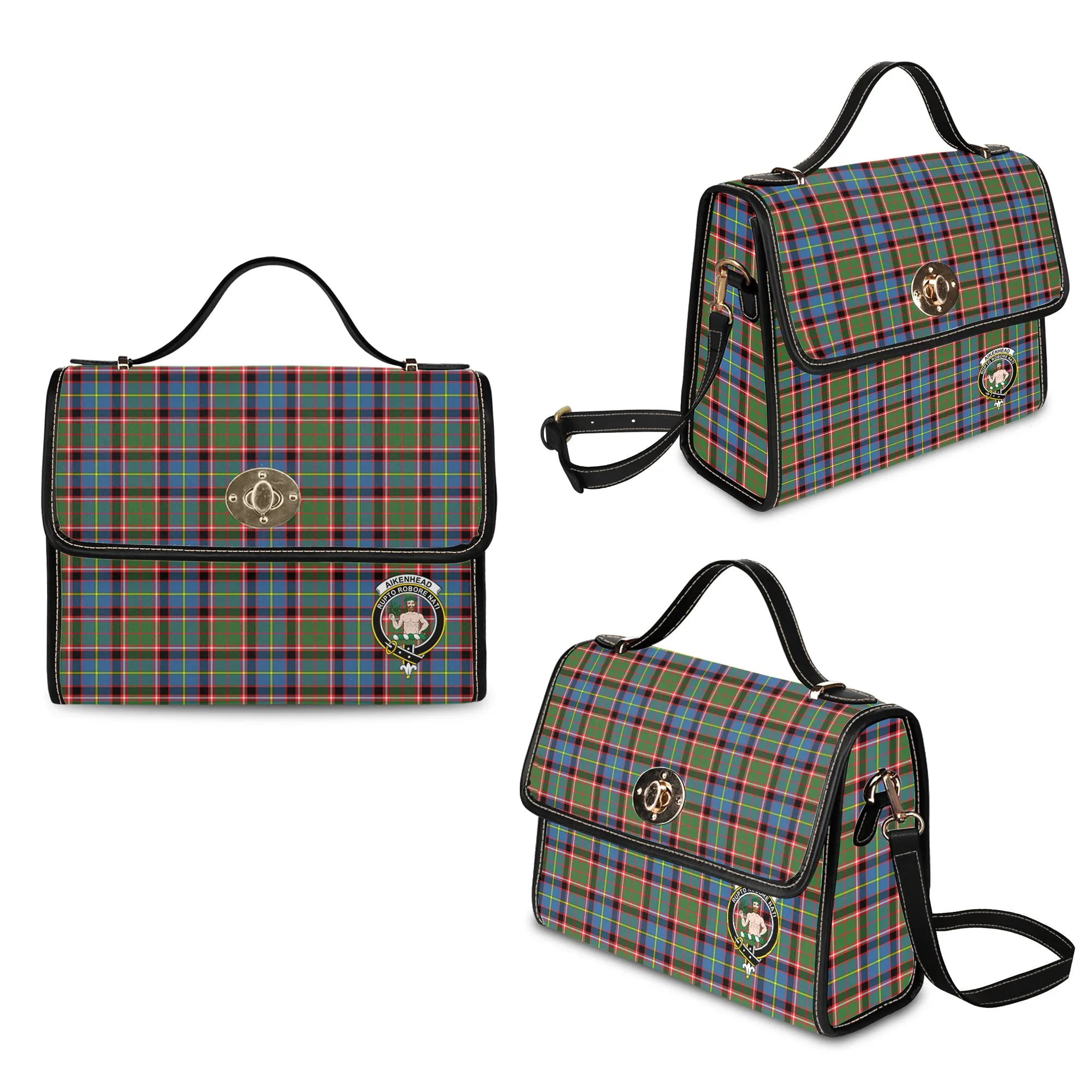 Aikenhead Tartan Waterproof Canvas Bag with Family Crest