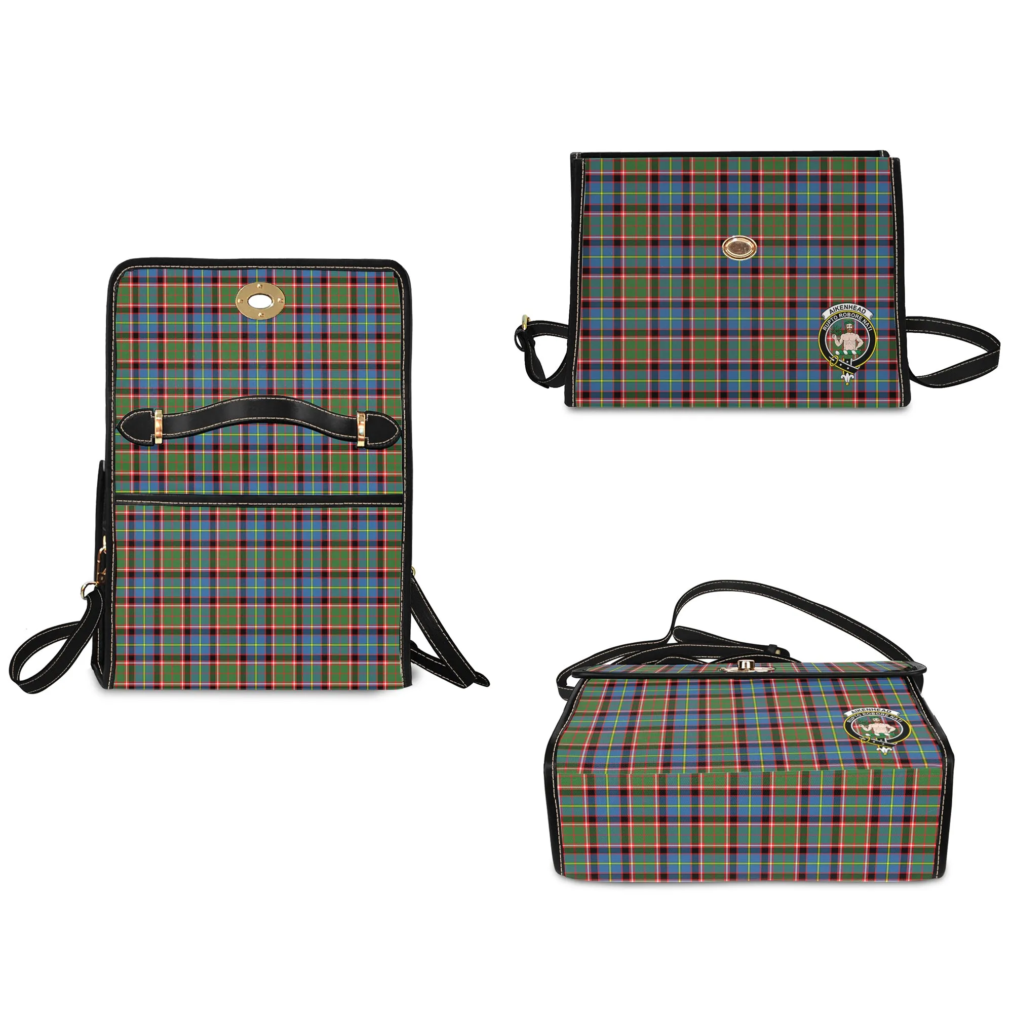 Aikenhead Tartan Waterproof Canvas Bag with Family Crest