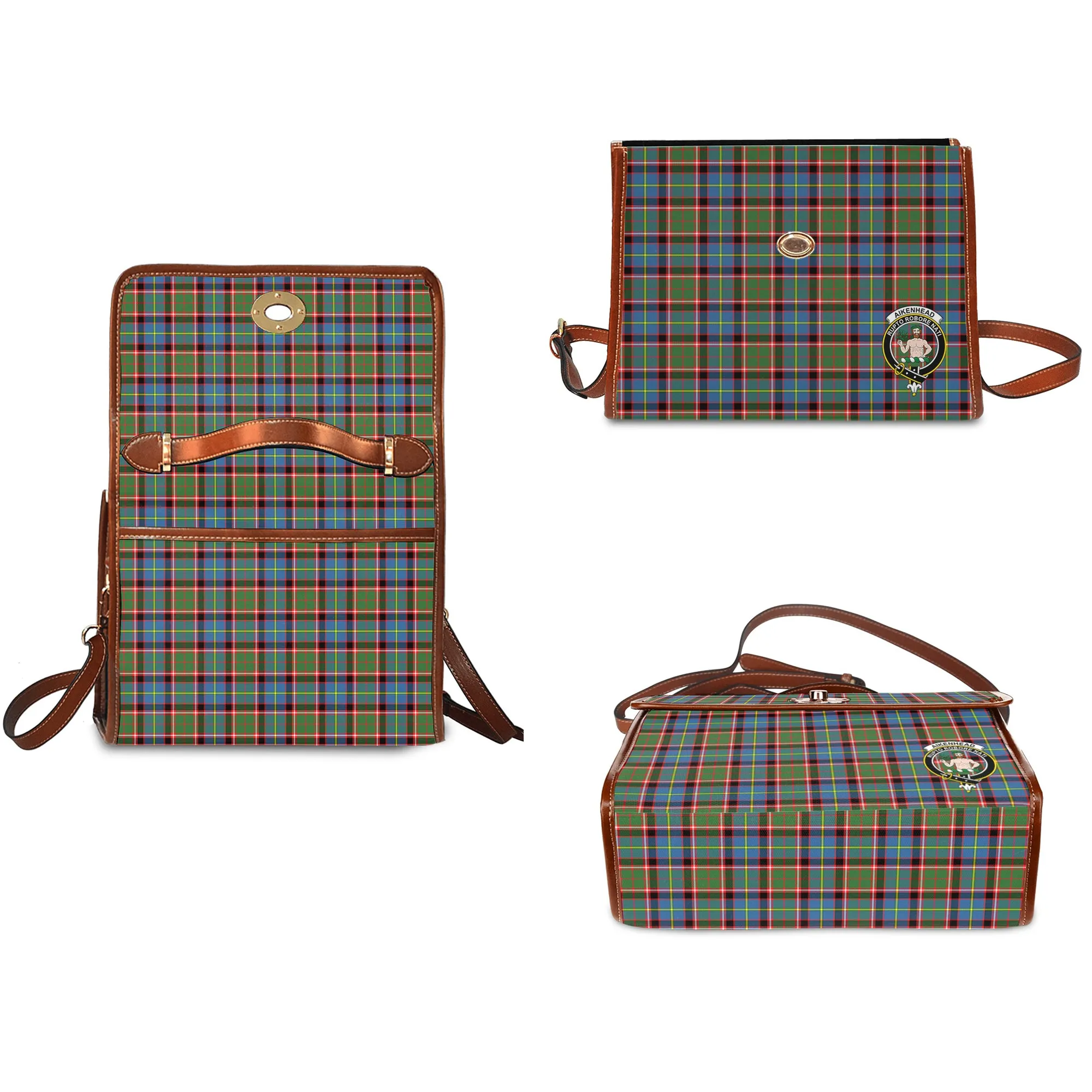 Aikenhead Tartan Waterproof Canvas Bag with Family Crest