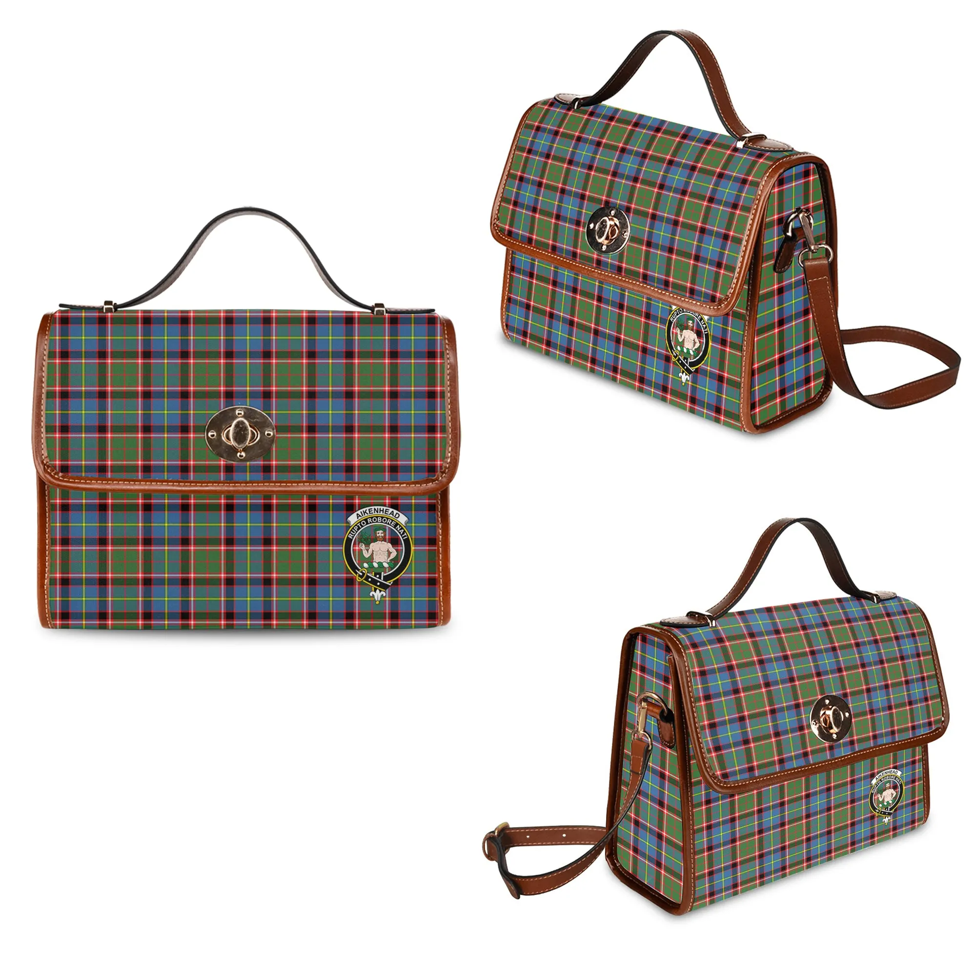 Aikenhead Tartan Waterproof Canvas Bag with Family Crest