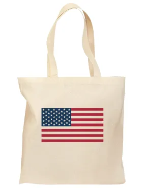 American Flag Grocery Tote Bag