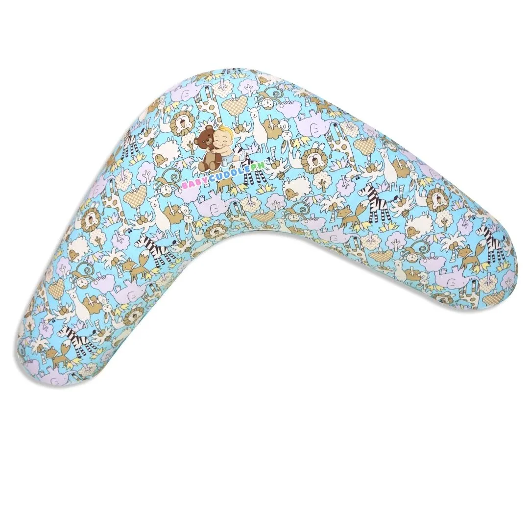 Animal Kingdom Pastel Blue - Babycuddle Nursing Pillow (Multi-use)