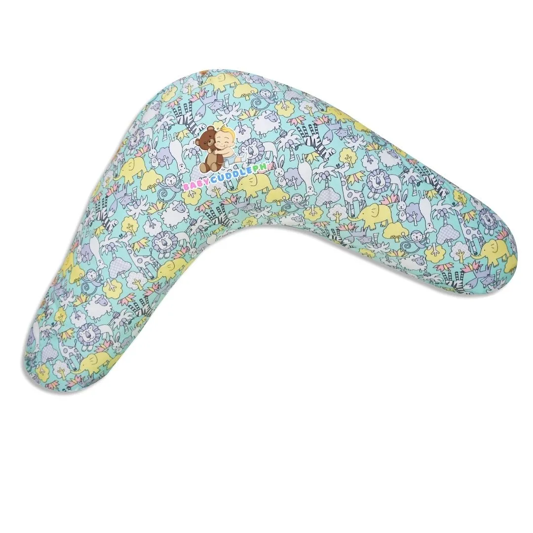 Animal Kingdom Pastel Green - Babycuddle Nursing Pillow (Multi-use)