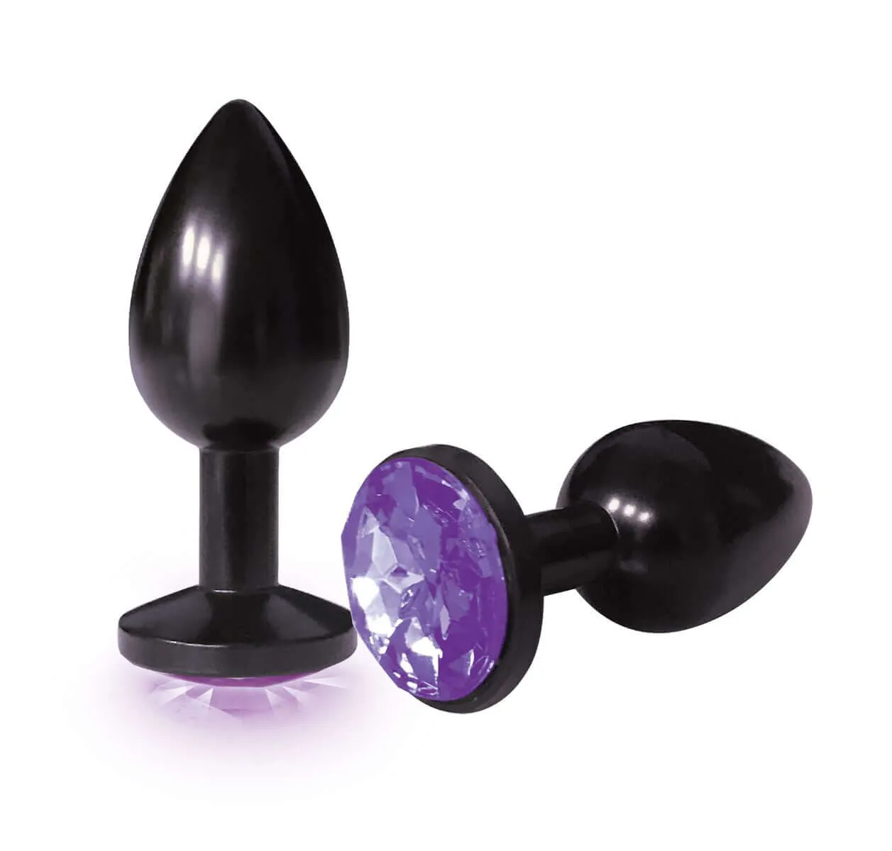 Anodized Bejeweled Steel Plug with Violet End