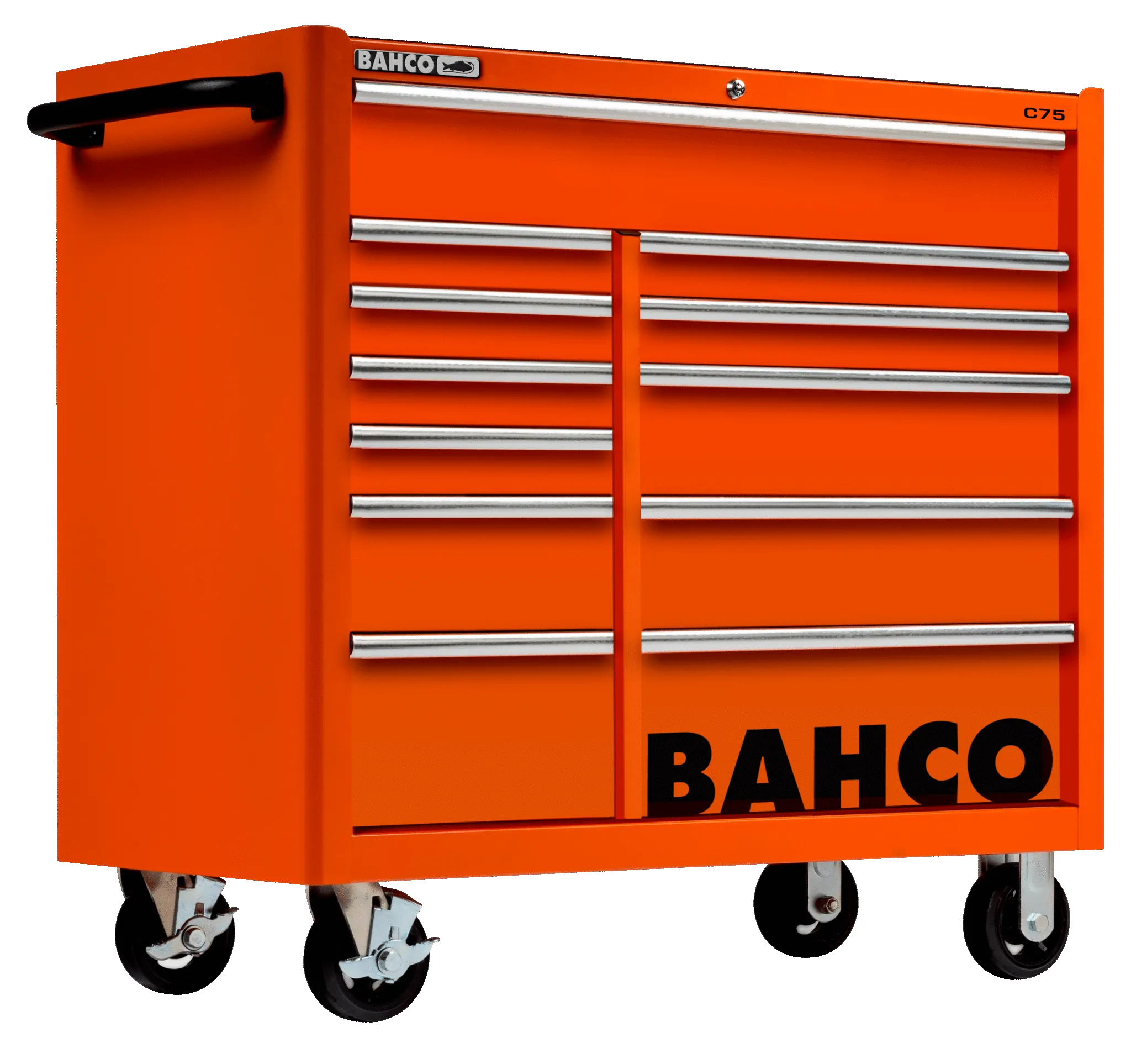 Bahco 1475KXL12 C75 12 Drawer 40" Orange Classic Mobile Roller Cabinet