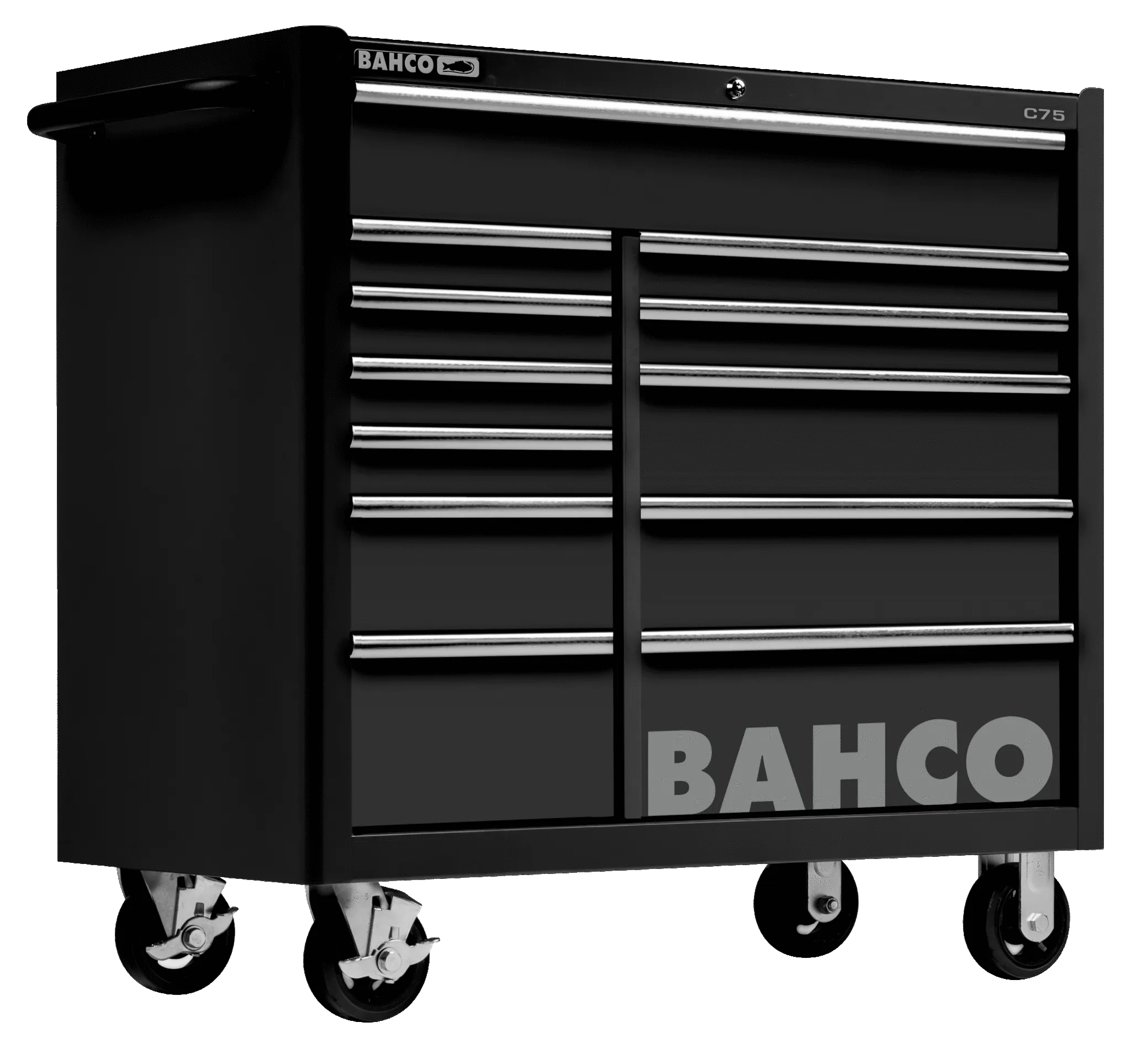 Bahco 1475KXL12BLACK C75 12 Drawer 40" Black Classic Mobile Roller Cabinet