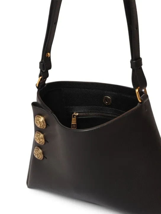 Balmain   Embleme leather shoulder bag 