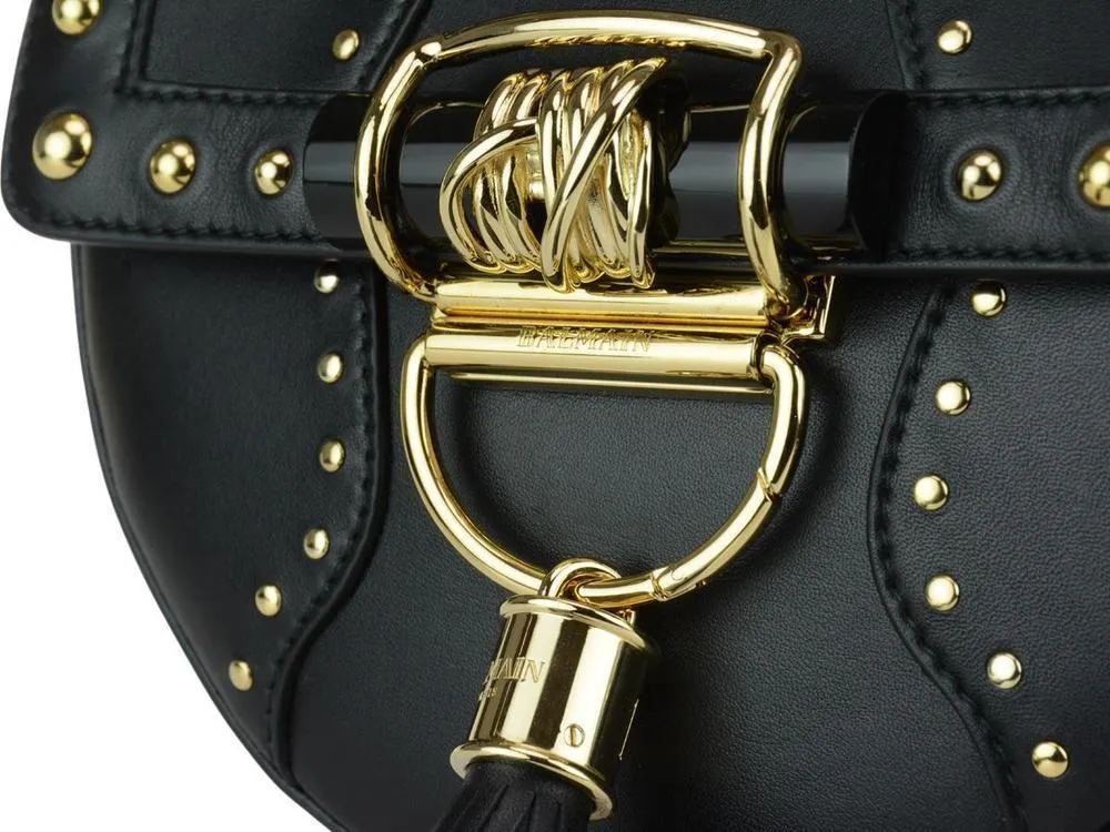 Balmain Studded Tassle Shoulder Bag