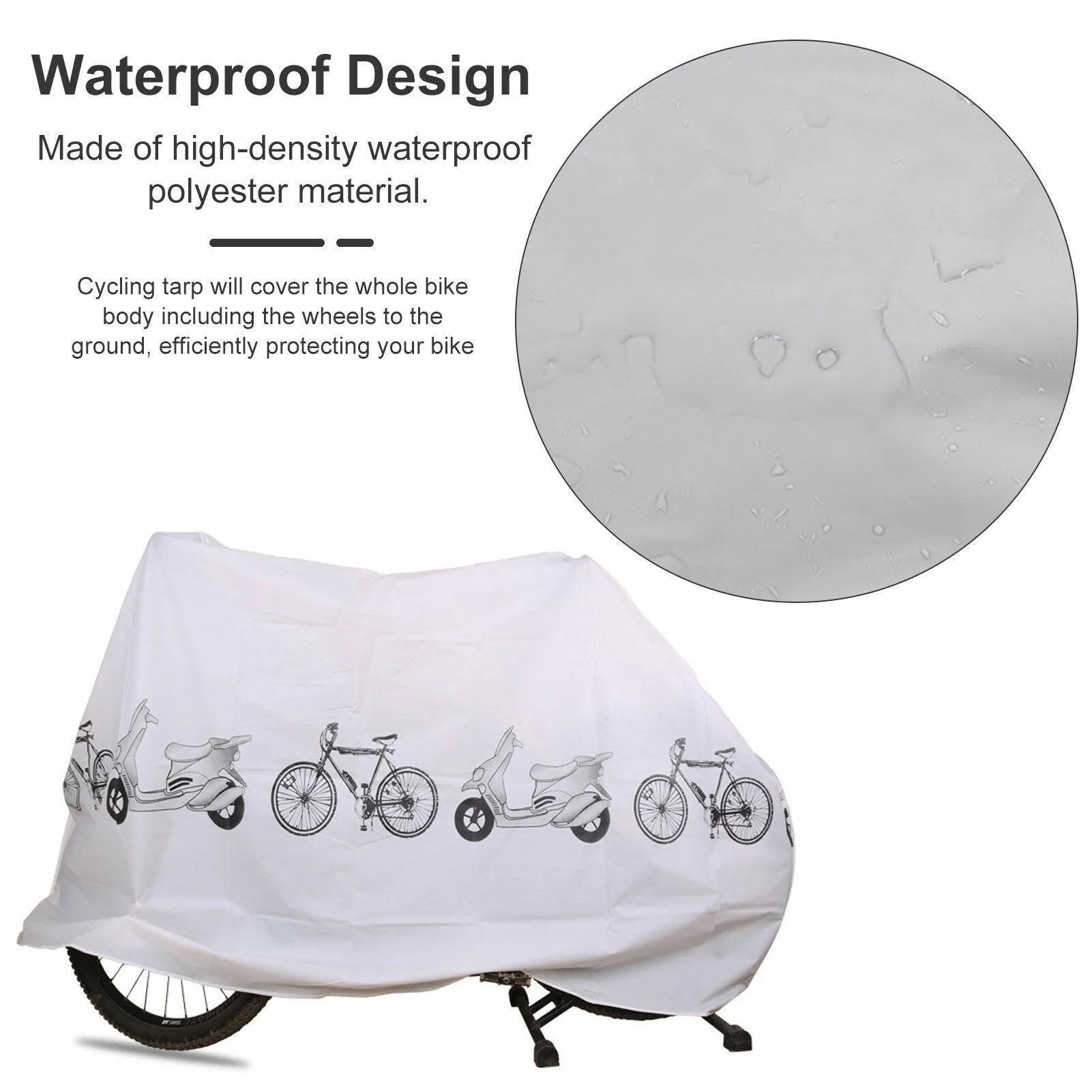 Bike Protector Cover Outdoor Waterproof Anti-dust Wheel Frame Cover for MTB Road Electric Bike