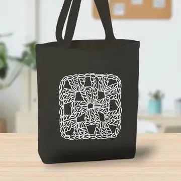 Black Canvas Tote