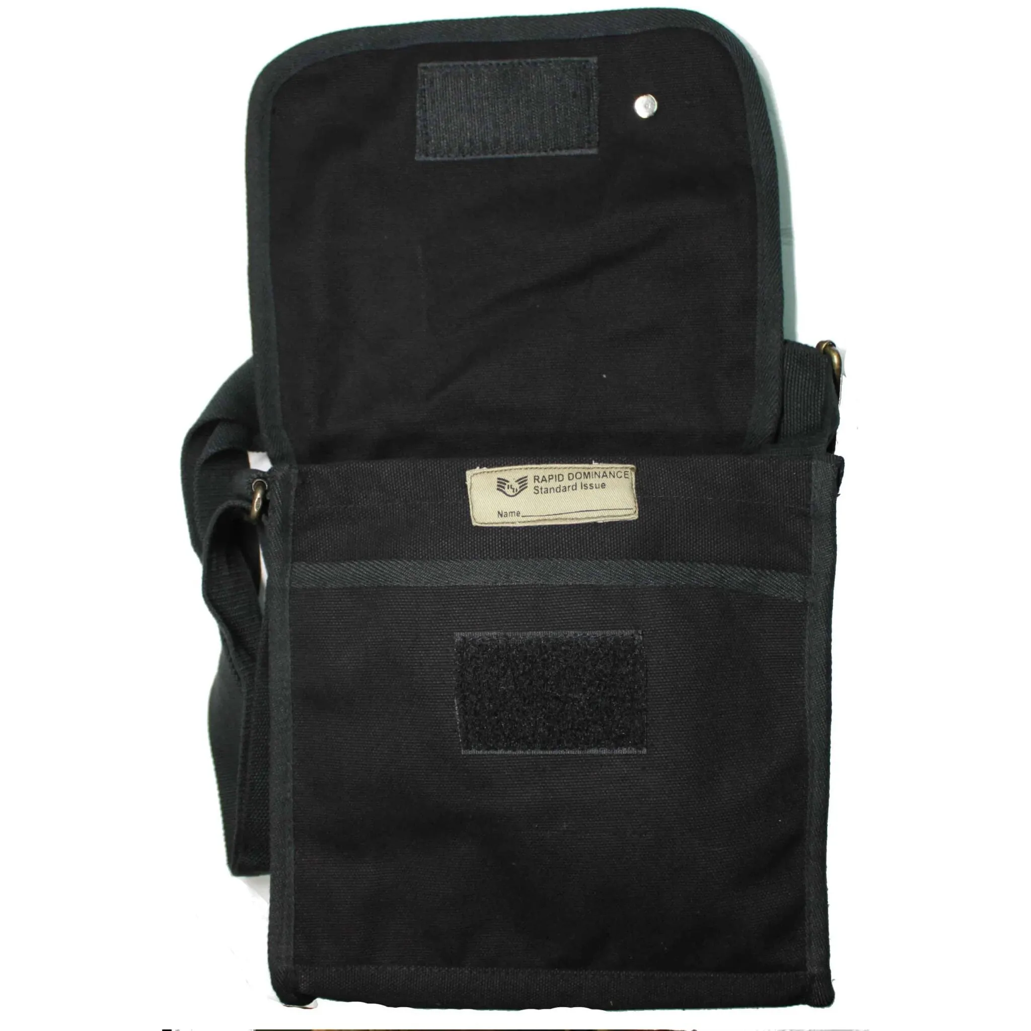 Black Military Field Messenger Bag